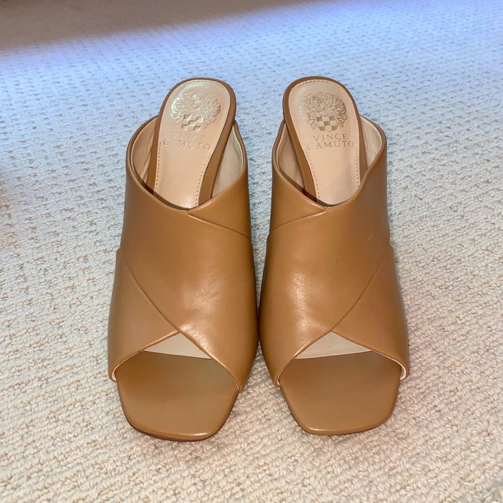 Vince Camuto Averessa Wrapped Heel Peep-Toe Mule